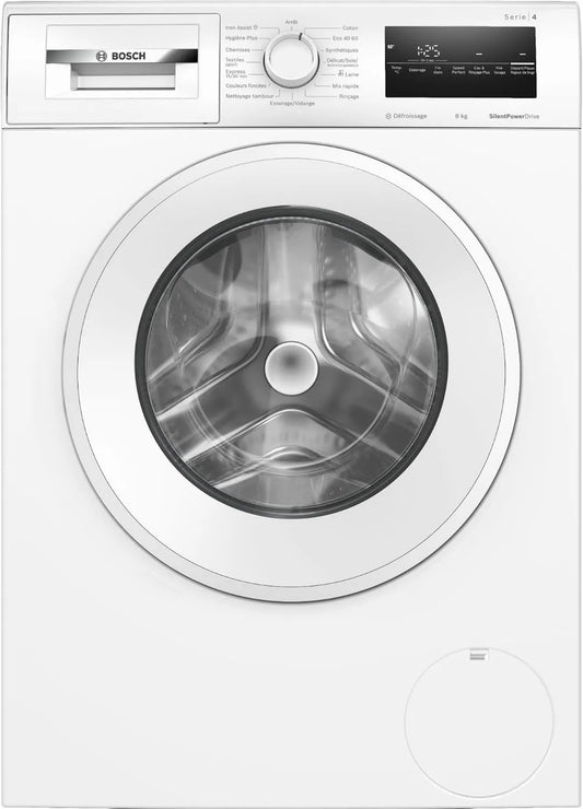 Bosch pralka, WAN2427ZFR, 8 kg, klasa energetyczna E, 1200 obr./min, min, Speed Perfect, Seria 4, stojąco, Żelazo Assist, Aktywna woda Plus