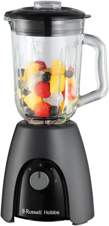 Russell Hobbs blender kielichowy, Blender, 1, 5 l, 850 W, stal nierdzewna, matowy antracyt 27121-56, 2 prędkości i pulsu, 850 W maks., bez BPA