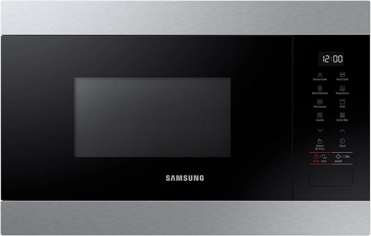 Samsung kuchenka mikrofalowa, MG22M8274AT / E1, 38 cm, 22 l, 850 W, do zabudowy, przytrzymanie na gorąco, grill, mikrofalówka, inteligentny czujnik, wewnątrz pomieszczeń MG22M8274AT/E1