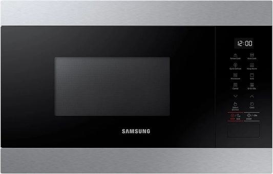Samsung kuchenka mikrofalowa, MG22M8274AT / E1, 38 cm, 22 l, 850 W, do zabudowy, przytrzymanie na gorąco, grill, mikrofalówka, inteligentny czujnik, wewnątrz pomieszczeń MG22M8274AT/E1