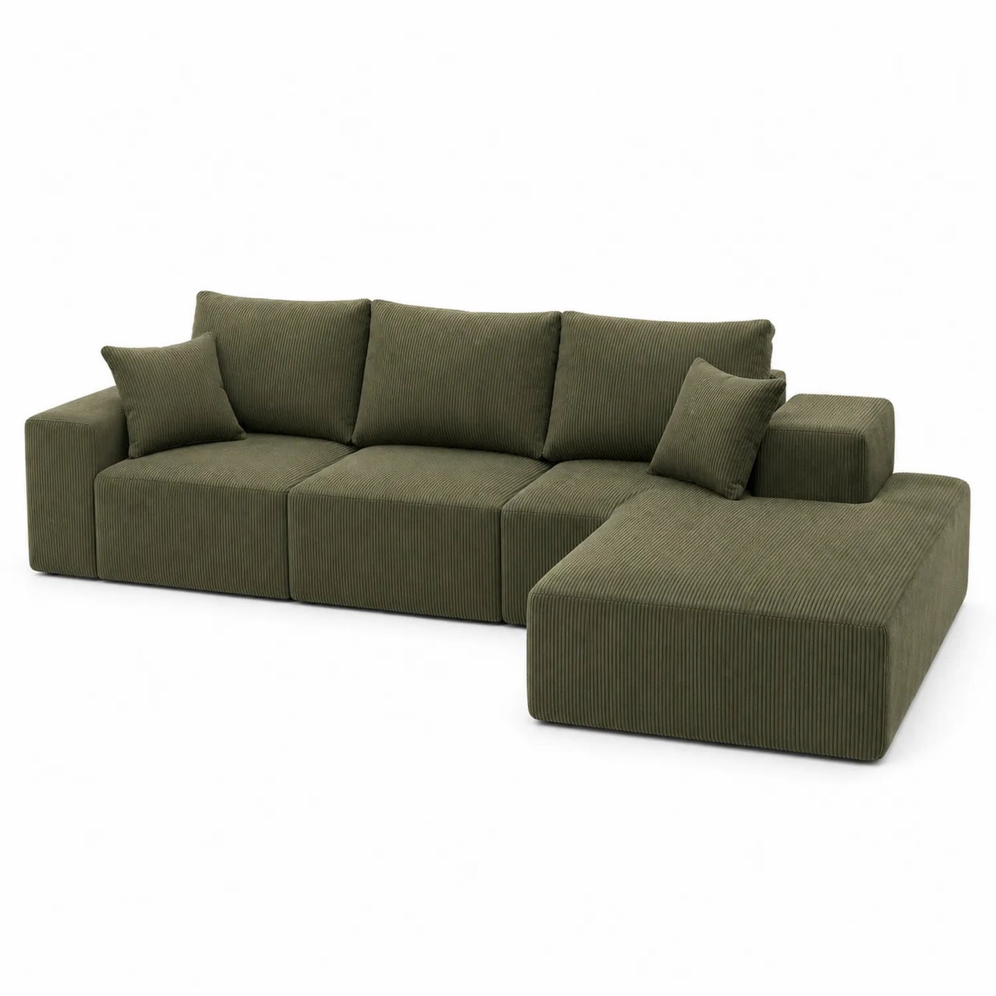 Sofa narożna modułowa sztruks