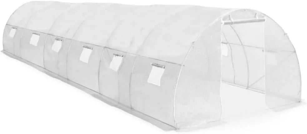 Szklarnia ze stalowym fundamentem, 27 m², 200 cm, 900 x 300 x 200 cm, szklarnia foliowa, szklarnia na pomidory