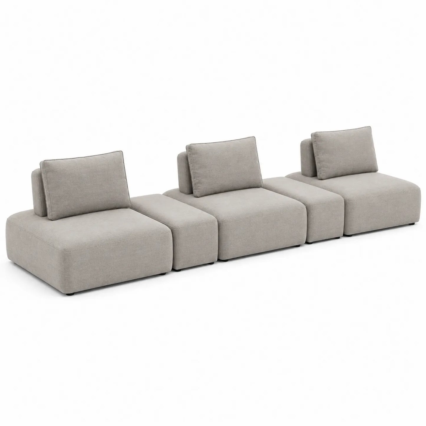 Sofa modułowa z tkaniny 4-częściowa Szara