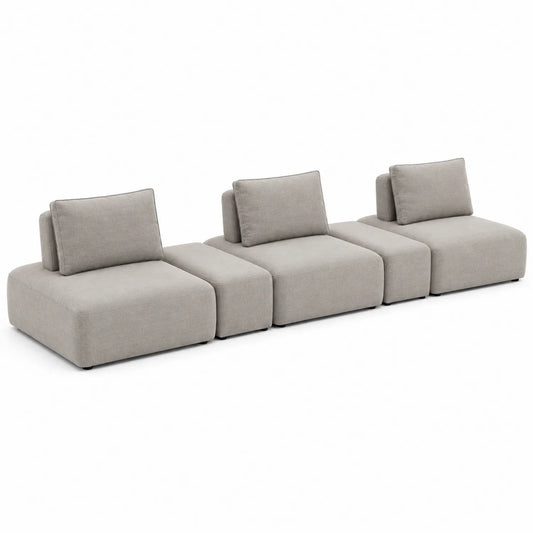Sofa modułowa z tkaniny 4-częściowa Szara