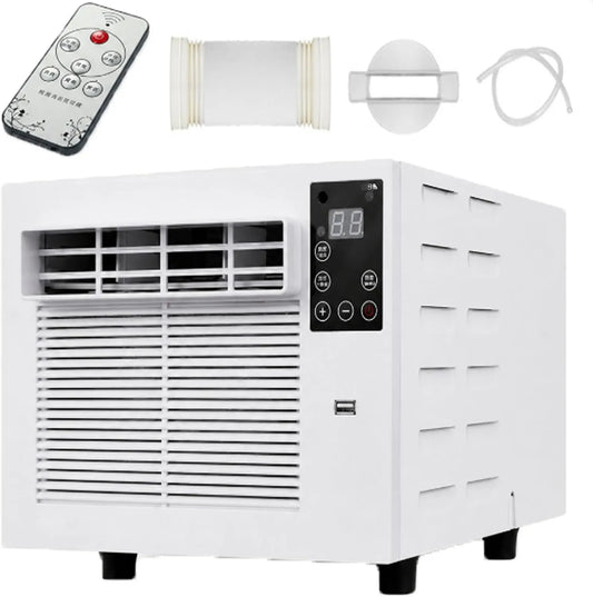 smafoseedding klimatyzator przenośny, AC + 0.9M Klimatyzator, 280 W, przenośny, zegar, cichy, 1876 Btu, SUV I karawana, Zdalny zegar AC + 0.9M, mobilny klimatyzator dla namiotu i