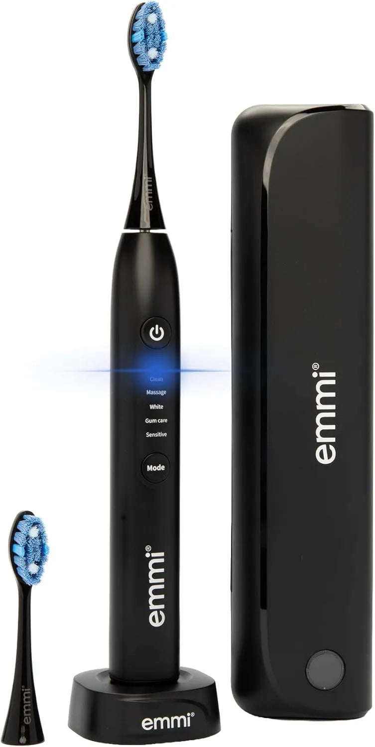 Emmi, akumulator, szczotka, szczoteczka do zębów, USB, 5 trybów, 25 poziomów, bezprzewodowy