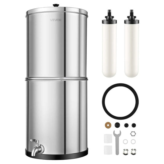 VEVOR, Filtr, system filtracji wody pitnej, 11, 36 l, dotyk, kemping, stal nierdzewna, na kempingu
