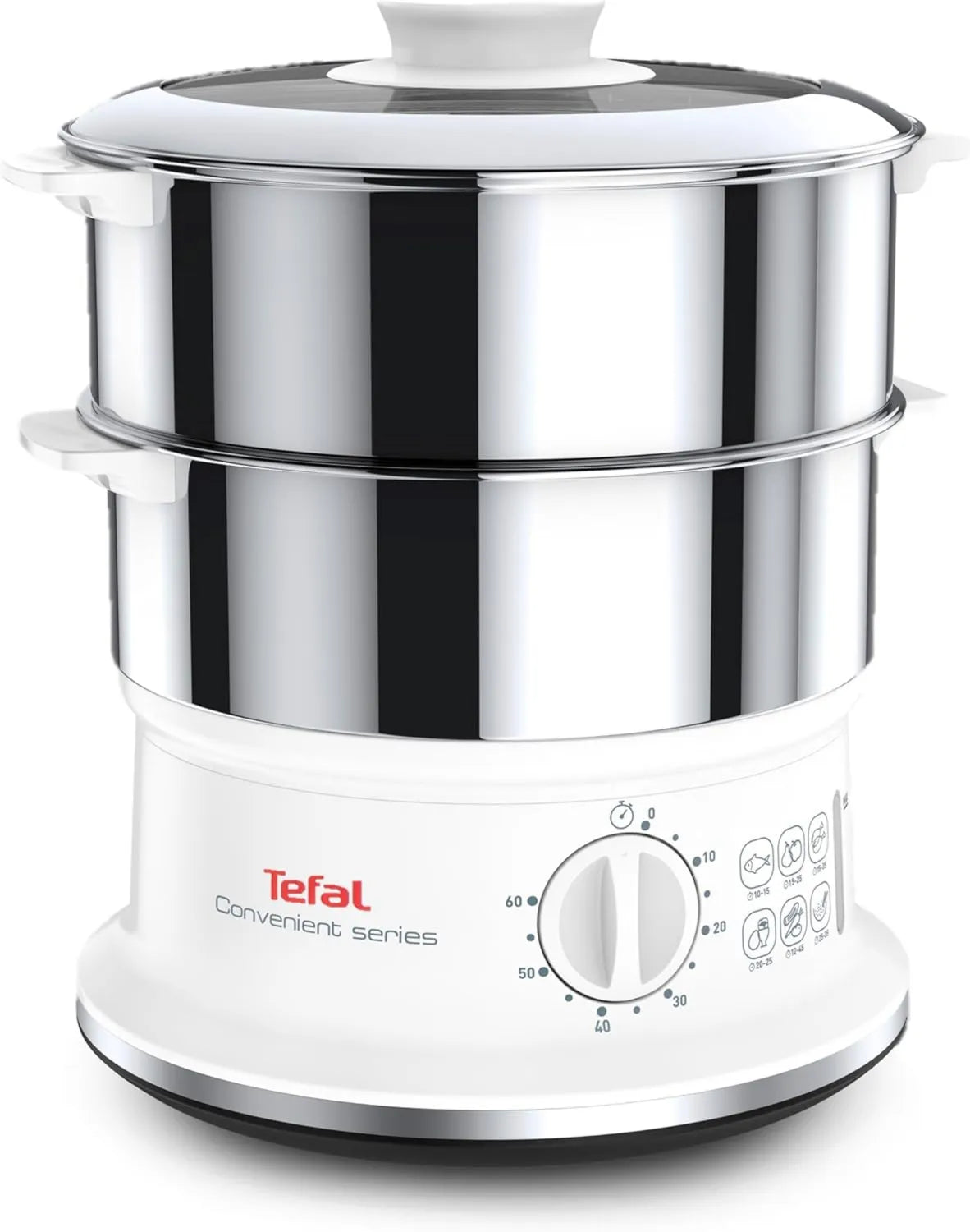 Tefal, para kuchenka, Wygodne Serie, 2 Stal nierdzewna Bols, Żywność i zachowanie smaku, Piekarnik para dla zdrowych posiłków - Zachowanie