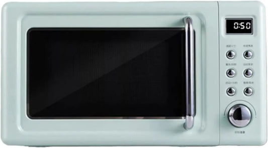 WanWen, Kuchenka mikrofalowa, 700 W, zielona, 6 ustawień gotowania, Sterowanie obrotowe, Kompaktowa, Nostalgia Classic Retro 700 W