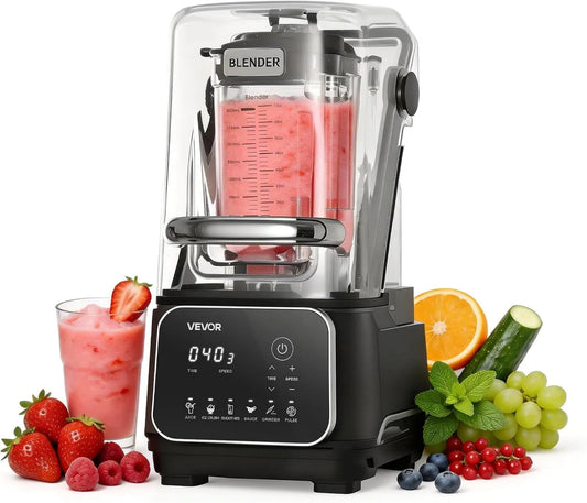 VEVOR blender kielichowy, L 2200 Mikser, 2 l, 2200 W, 6 programów Predefiniowanych, profesjonalny