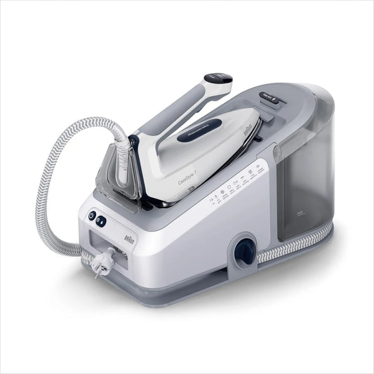 Braun generator pary, IS7266GY Pionowe prasowanie, iCare, Centrale Vapor CareStyle 7 Pro, Sola z pokrywą 3D FreeGlide, Vapor 510 g / min, iMode, Grey, 2700