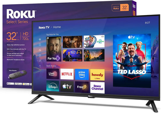 Roku telewizor, Smart TV 720p, 32 cali, TV, WiFi, Smart TV 2026, TV z pilotem głosu, Sport i