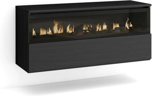 Skraut Home kominek elektryczny, LED, Dom Skraut, 102x45x35 cm, 1 Otwarcie, 1 Drzwi, efekt płomienia, Zawieszony