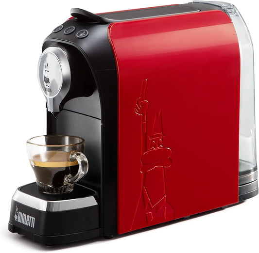 Bialetti, Maszyna do kawy, ekspres do kawy, 1200 W, czerwona, aluminiowa, do aluminiowych żel