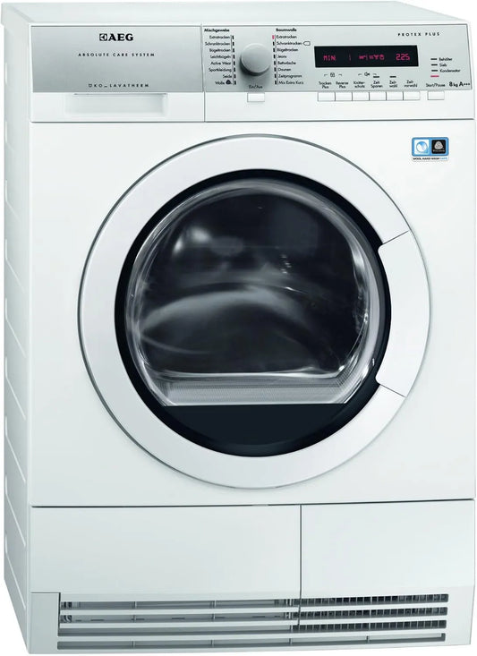 AEG suszarka z pompą ciepła, T77684EIH - Efektywność energetyczna A + + + - 177 kWh, 8 kg, biały, 177 kWh, rok