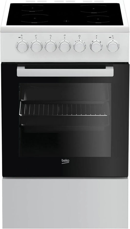 Beko FSM57100GW płyta ceramiczna, 50 cm, funkcja pary, Elektro-Herd mit Glaskeramikkochfeld