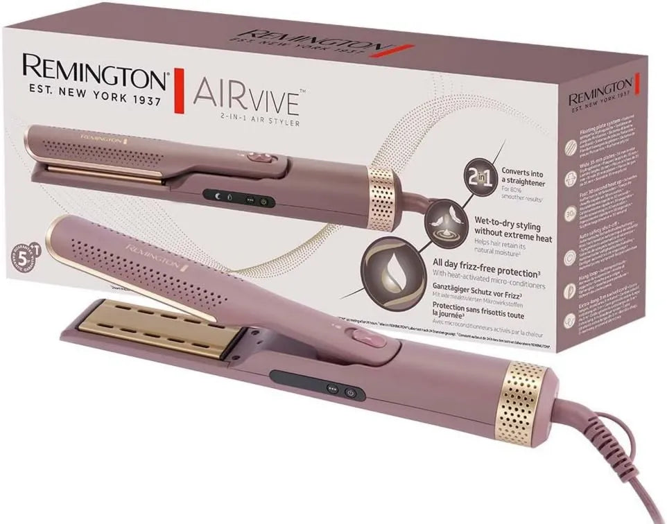 Remington suszarka do włosów, Prostownica do włosów, AS8930, ekran LED, 2 w 1: suche lub mokre włosy