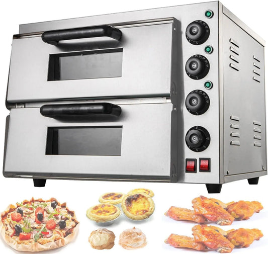 TozMvi piec do pizzy, Elektryczny mini piekarnik do pizzy, przenośny, grill, kompaktowy, ciasto, stal nierdzewna